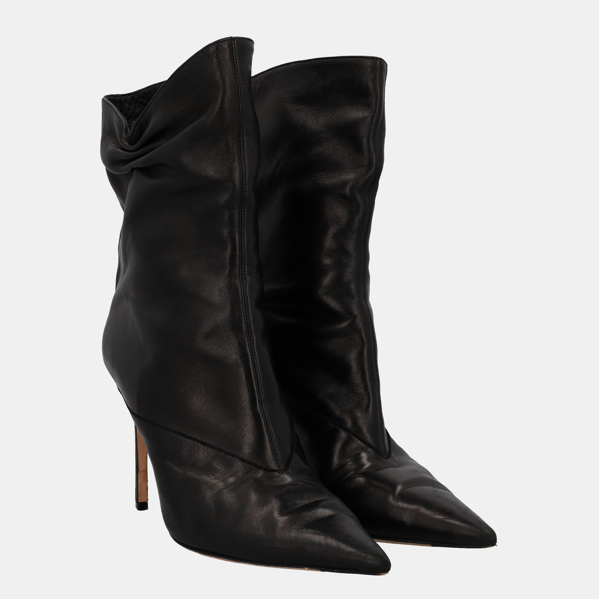 

Jimmy Choo Women's Leather Ankle Boots - Black - EU
