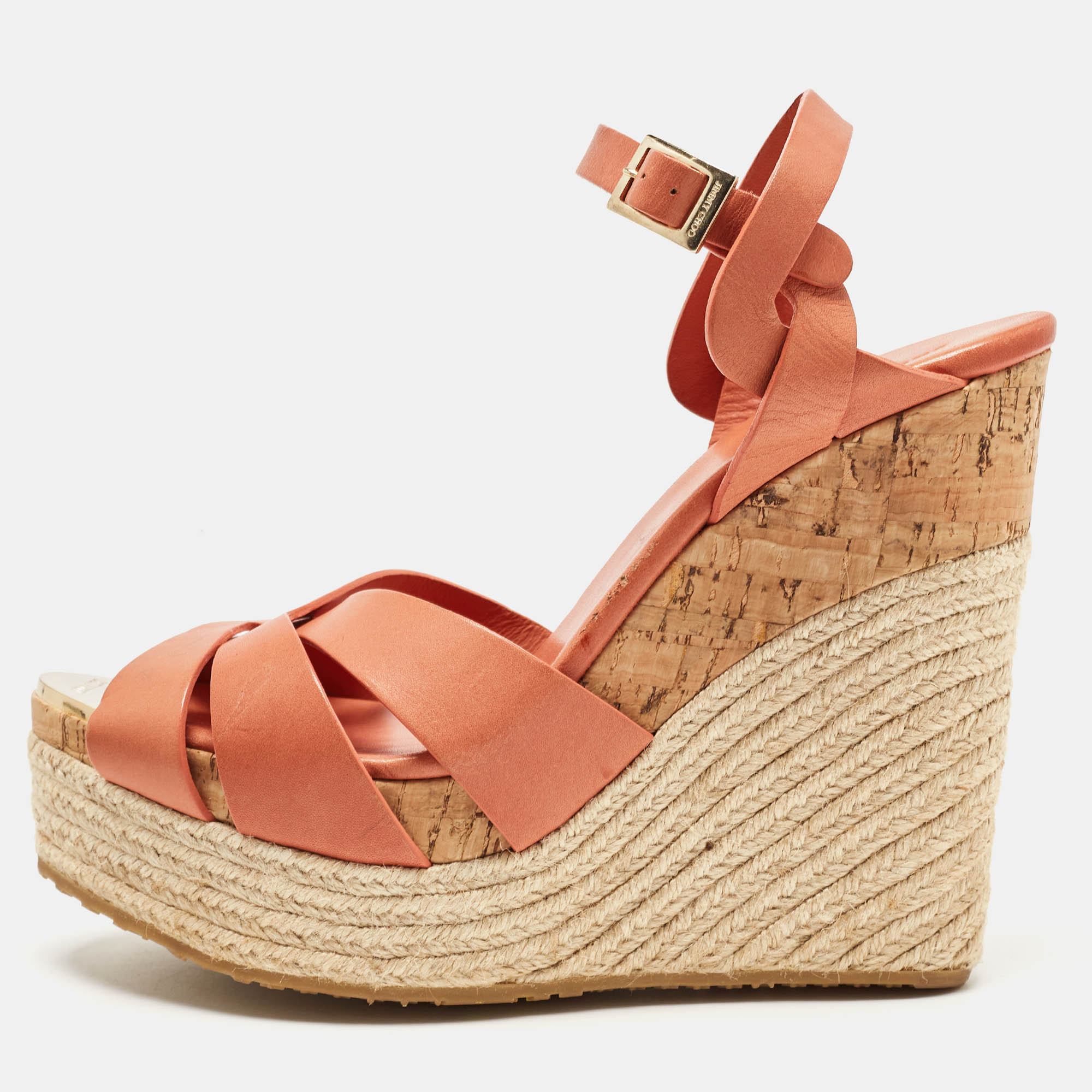 Perfectly sewn and finished to ensure an elegant look and fit these Jimmy Choo wedge shoes are a purchase youll love flaunting. They look great on the feet.