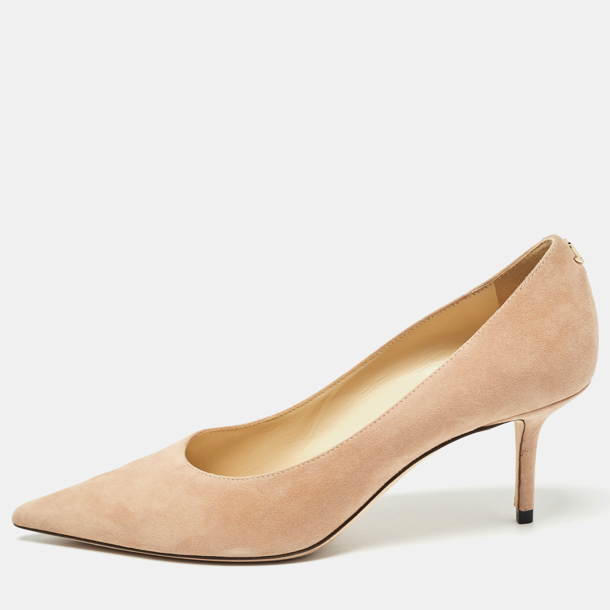 Pre-owned Jimmy Choo Light Pink Suede Love Pumps Size 38