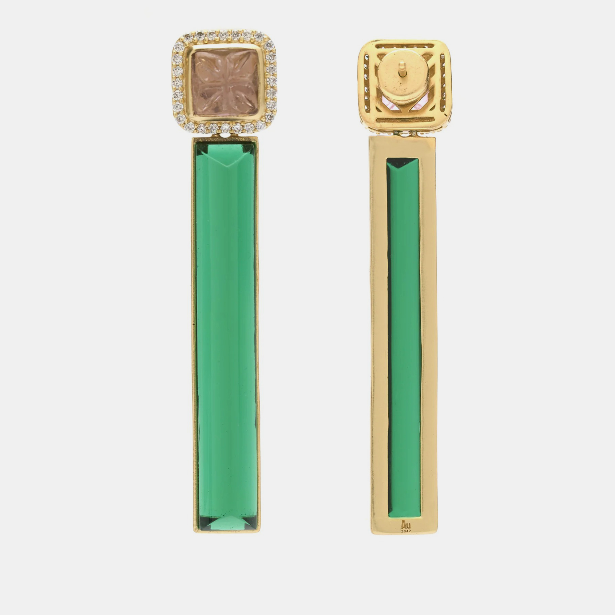 Pre-owned Aulerth X Jj Valaya Rumeli Drop Earrings