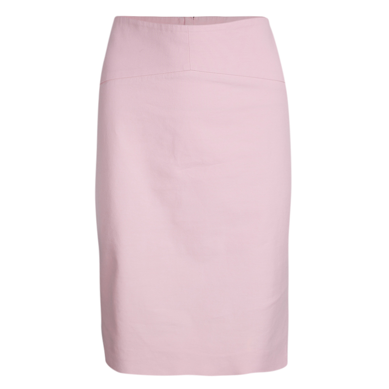 John Galliano Dull Pink Cotton Pencil Skirt L