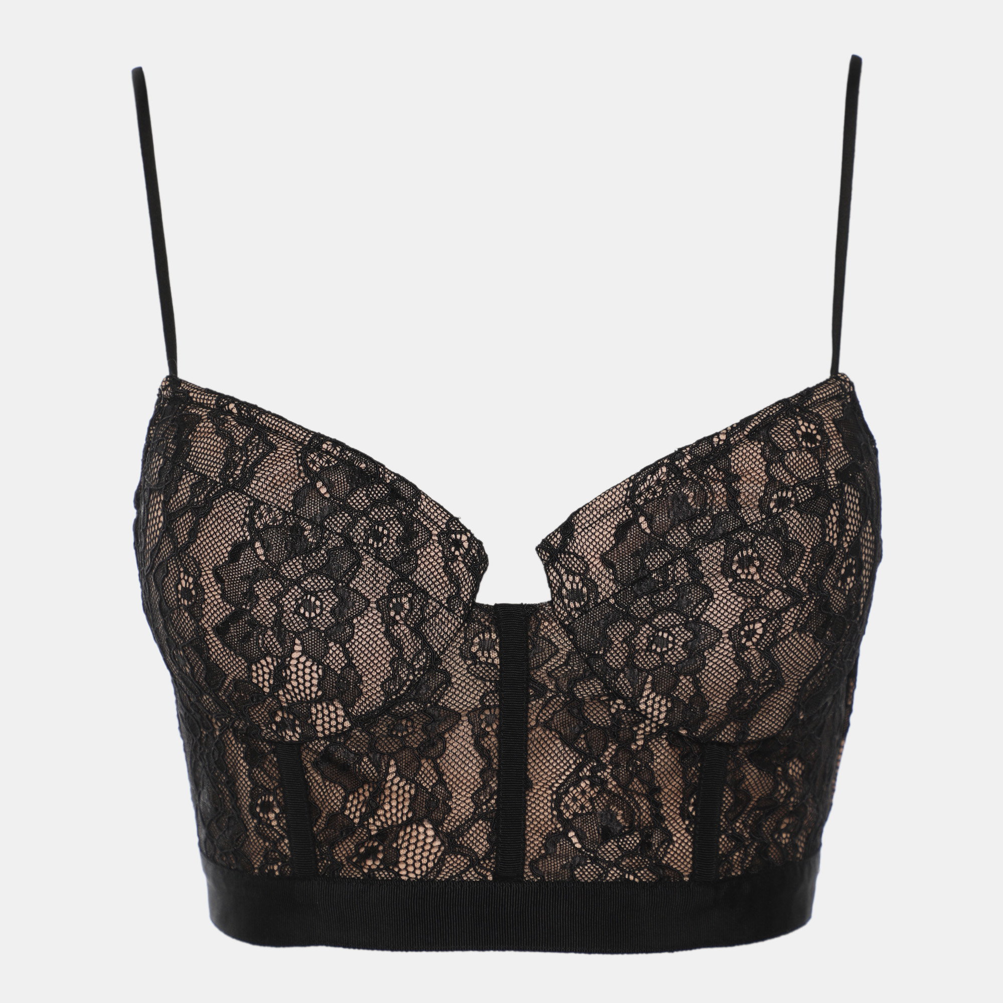 

Jonathan Simkhai Black Floral Lace Camisole XS
