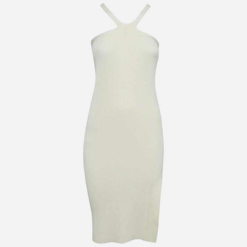 

Jonathan Simkhai Ivory White Rib Knit Tabitha Dress S