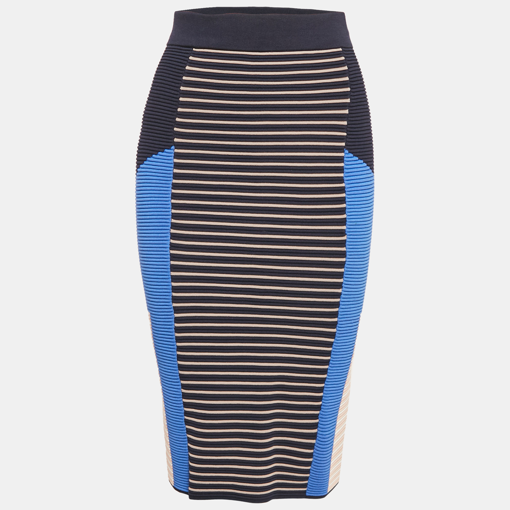 

Jonathan Simkhai Multicolor Patterned Knit Midi Pencil Skirt S