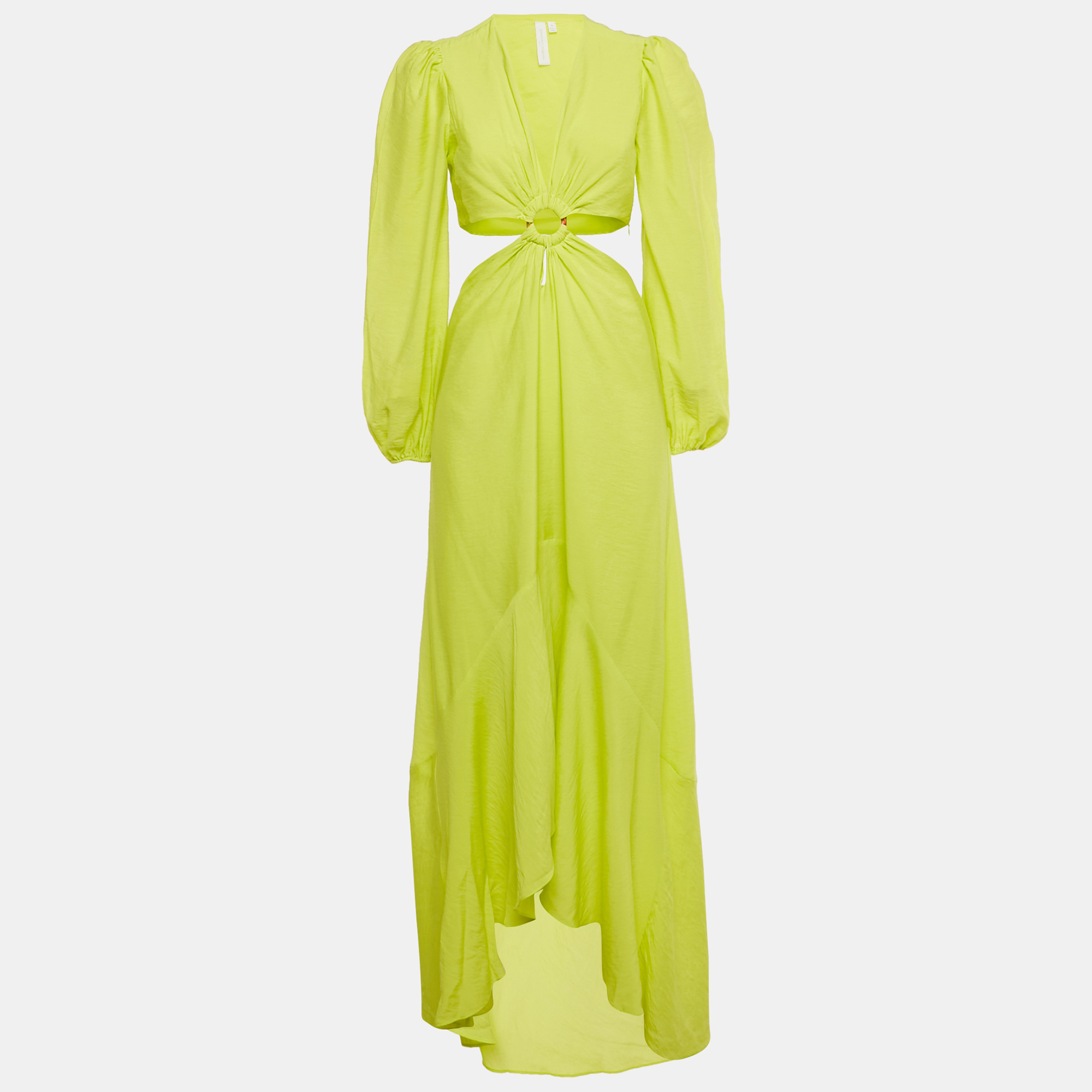 Pre-owned Simkhai Green Cut -out Jaelynn Maxi Dress M