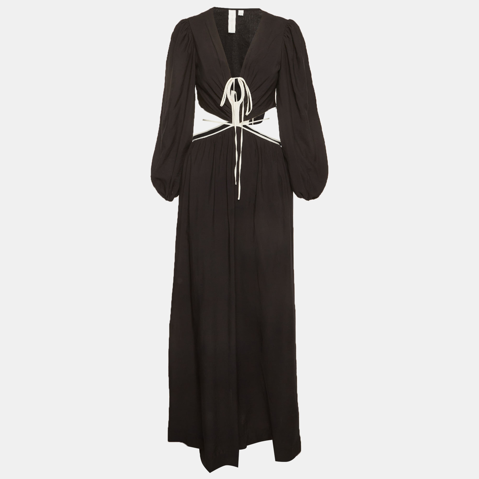 Pre-owned Simkhai Black Cotton Cut Out Maxi Dress S