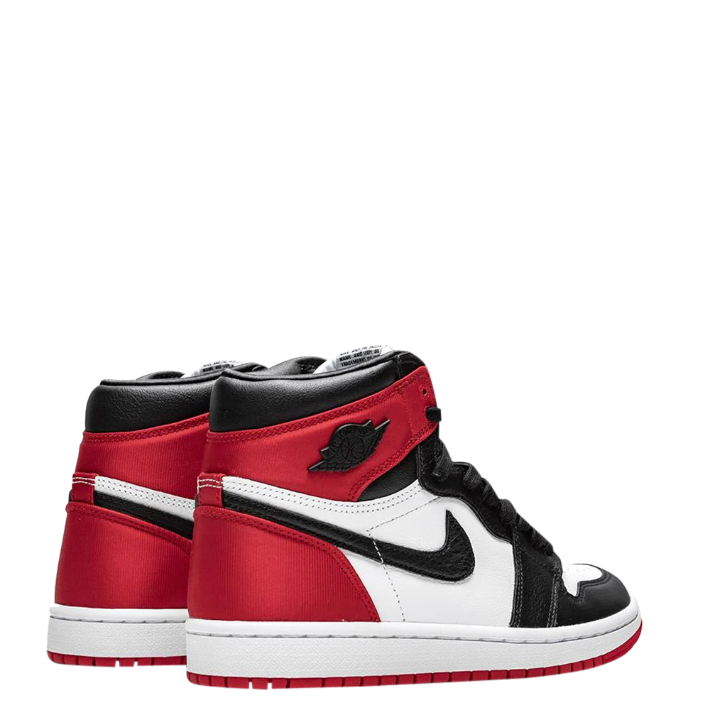 

Jordan WMNS Jordan 1 High Satin Black Toe Sneakers Size US 7.5W (EU