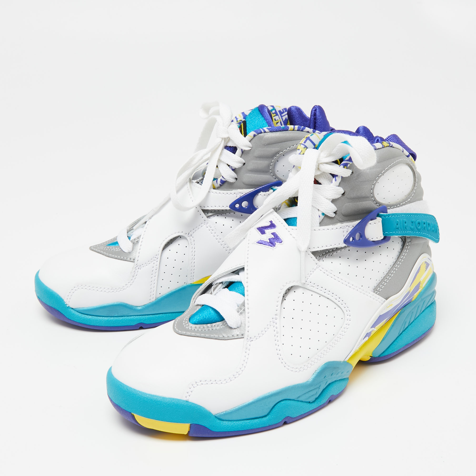 

Jordan Multicolor Air Jordan 8 Retro High Top Sneakers Size