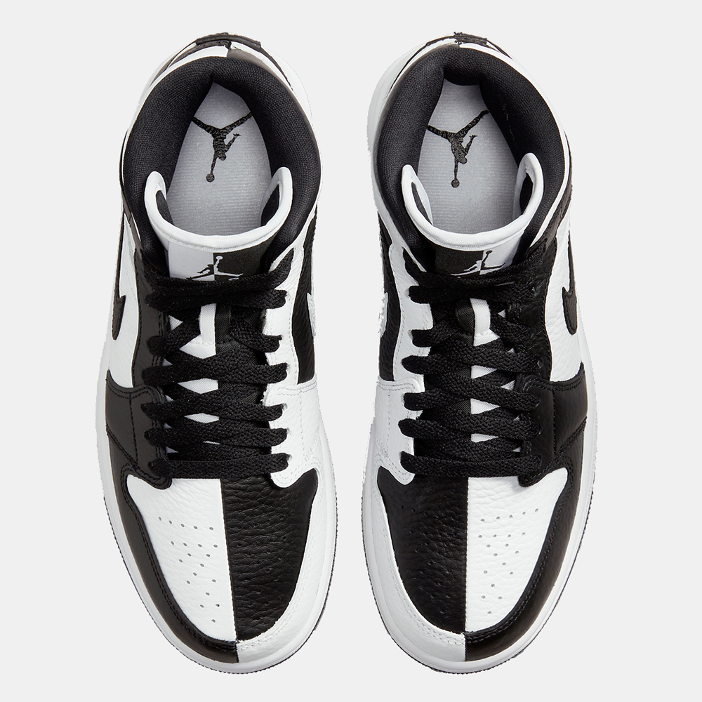 

WMNS Jordan 1 Mid Split Black White Sneakers Size US 8W (EU