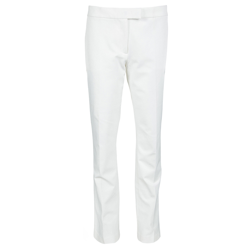 Pre Owned بنطلون جوزيف قصة إعتيادية فينلي غابردين ستريتش بيج فاتح L