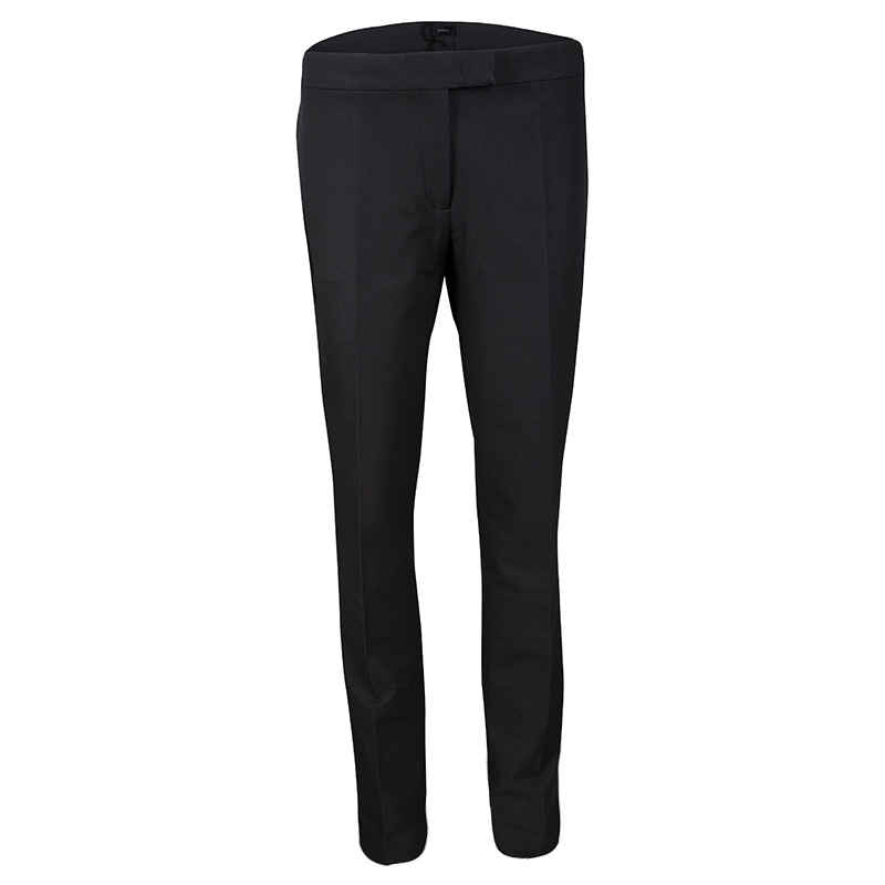 مملوكة مسبقًا بنطلون جوزيف قصة إعتيادية فينلي كومباكت نيو قطن سترتش أسود M