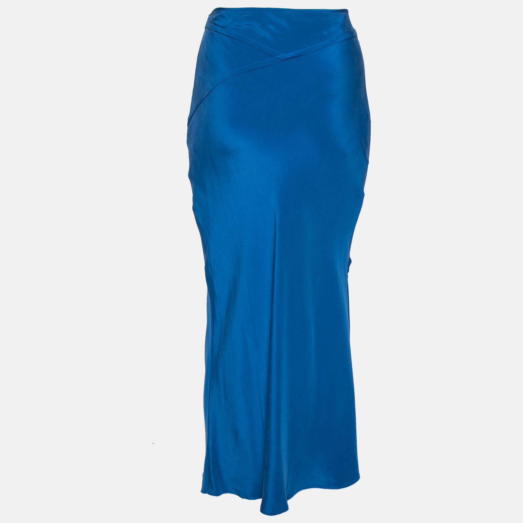 

Joseph Blue Silk Hala Midi Skirt