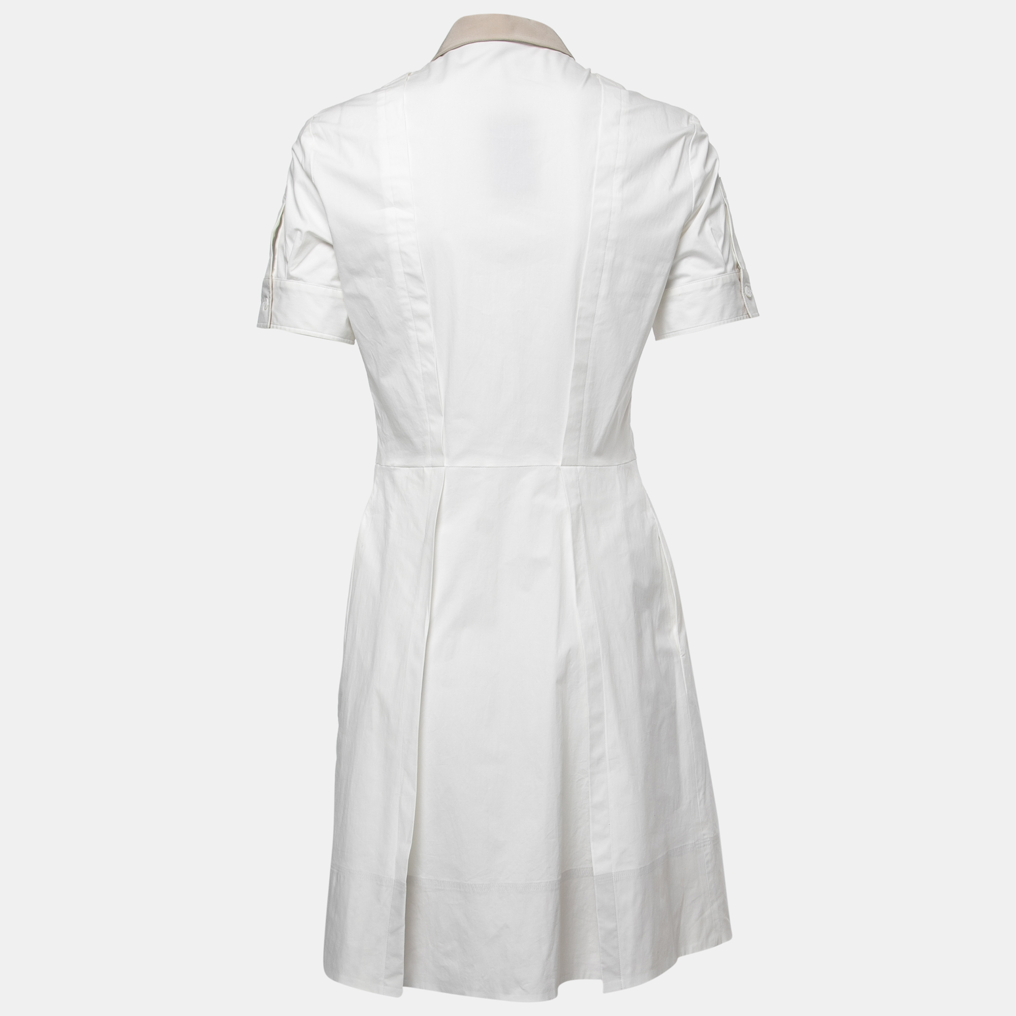 

Joseph Cream Cotton Pleated Shirt Dress