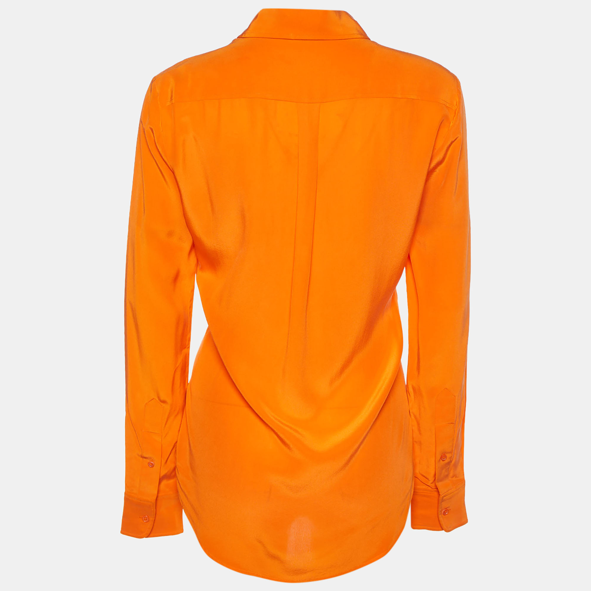 

Joseph Orange Silk & Organza Pocket Shirt