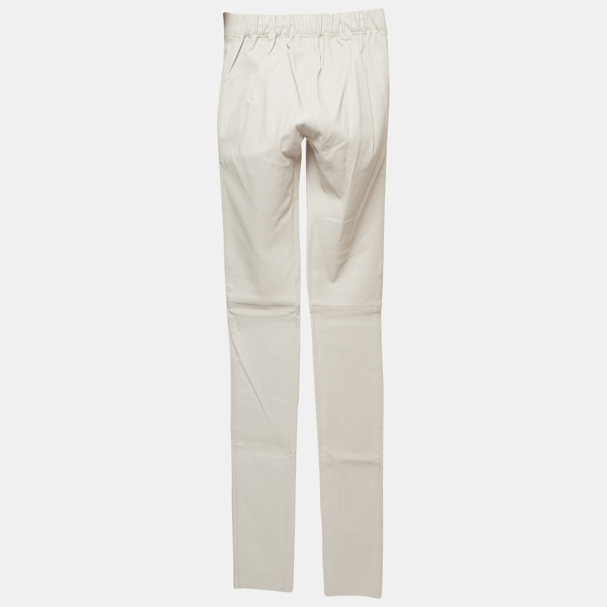 

Joseph Stone White Leather Leggings