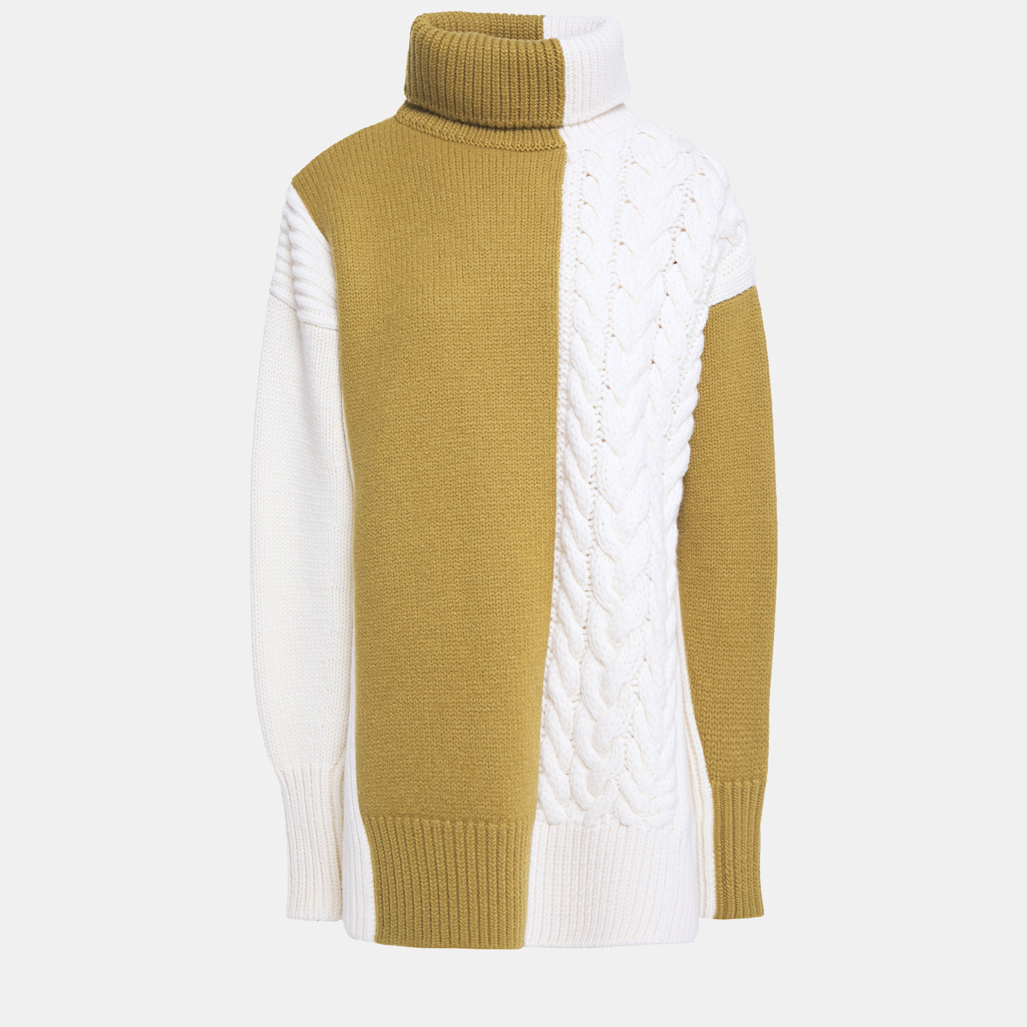 Pre-owned Joseph Merinos Wool Turtleneck Sweater M In Tan