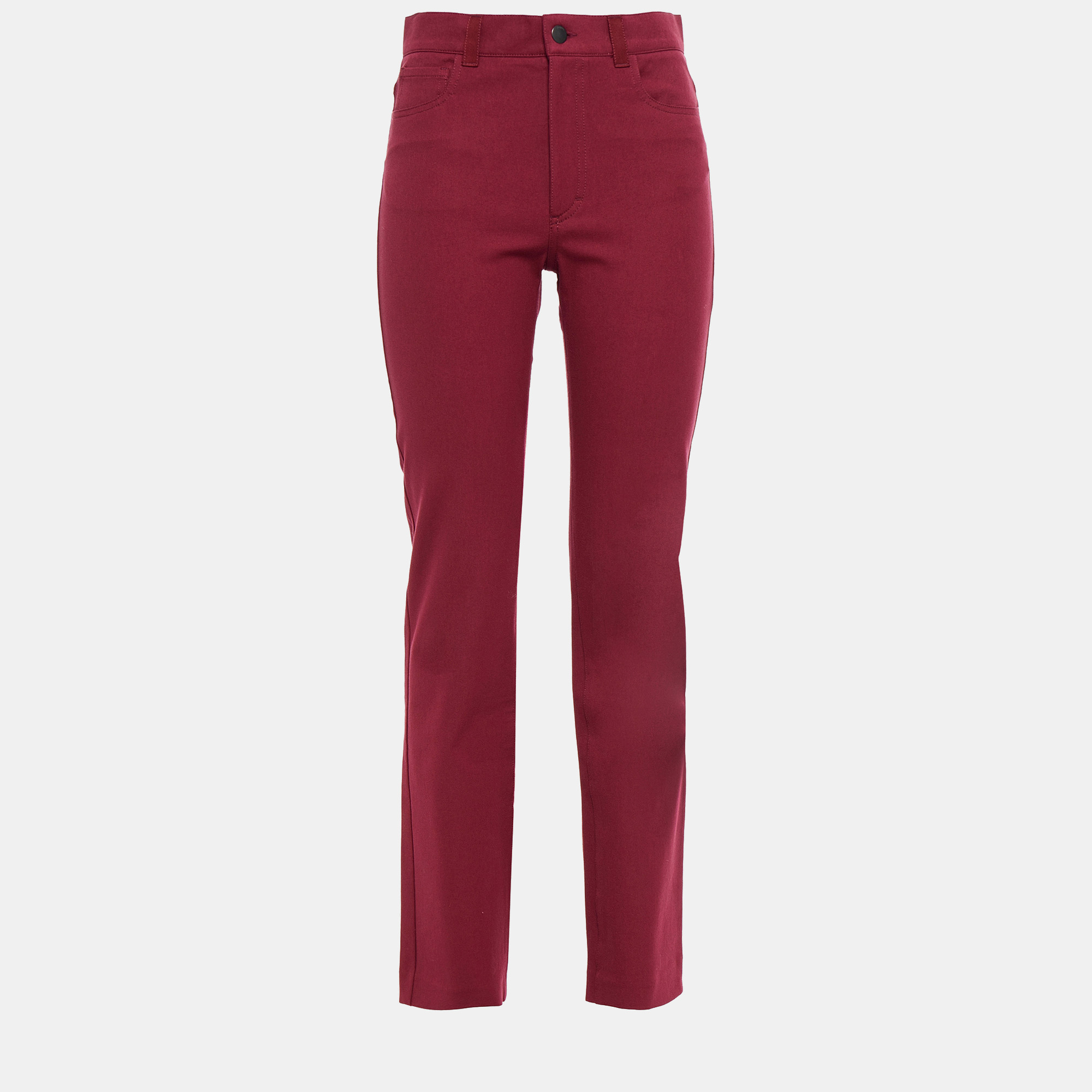 Pre-owned Joseph Cotton Skinny Leg Pants 36 In Red