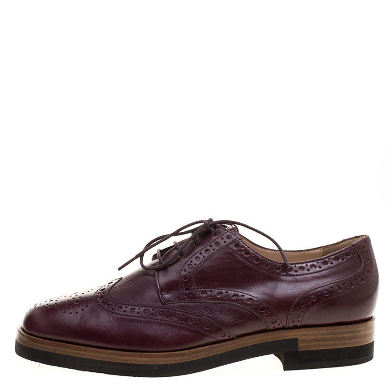 

Joseph Burgundy Brogue Leather Derby Size