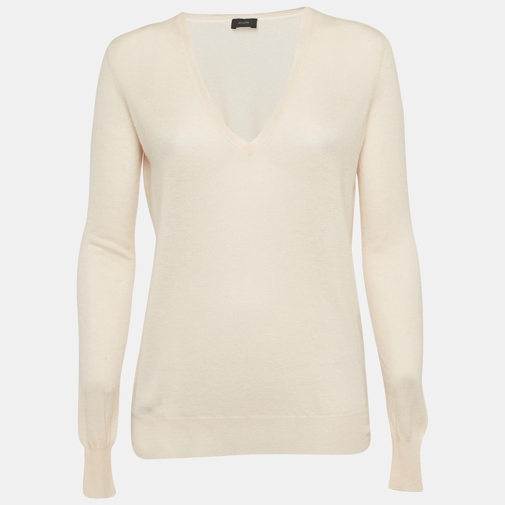 

Joseph Pink Cashmere Knit V-Neck Sweater S