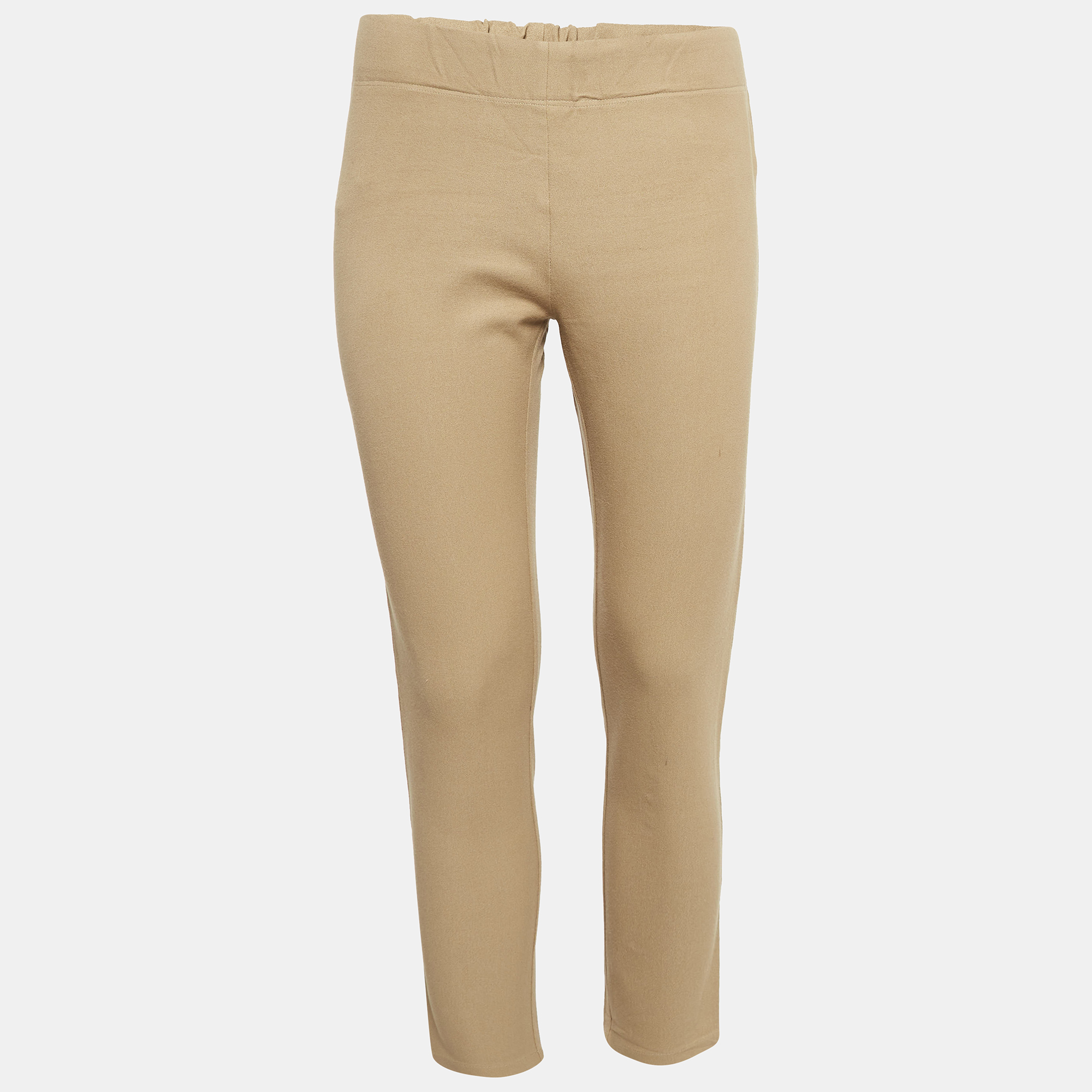 

Joseph Brown Stretch Gabardine Tight Fit Leggings M, Beige