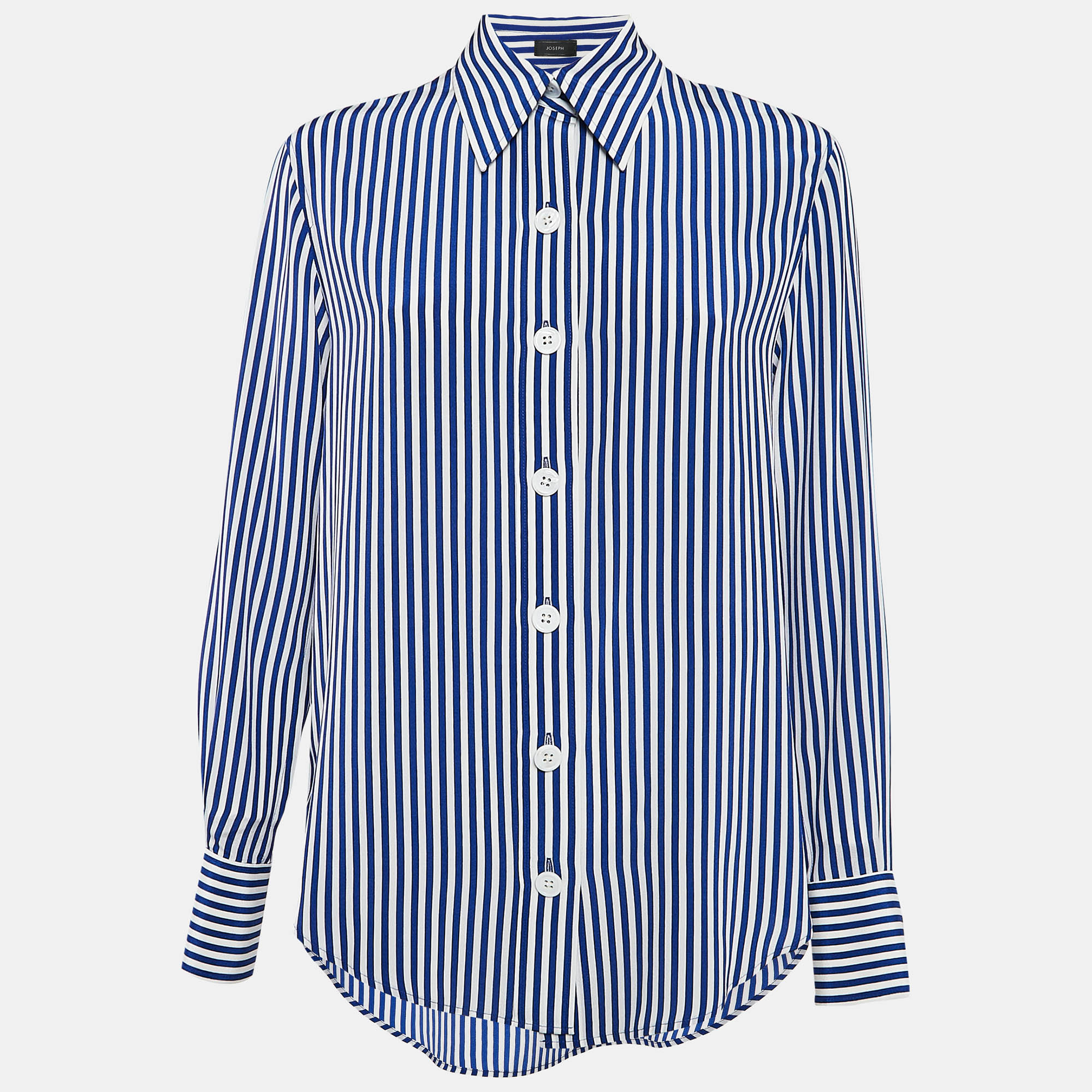 

Joseph Blue Deck Chair Stripe Silk Garconne Shirt S