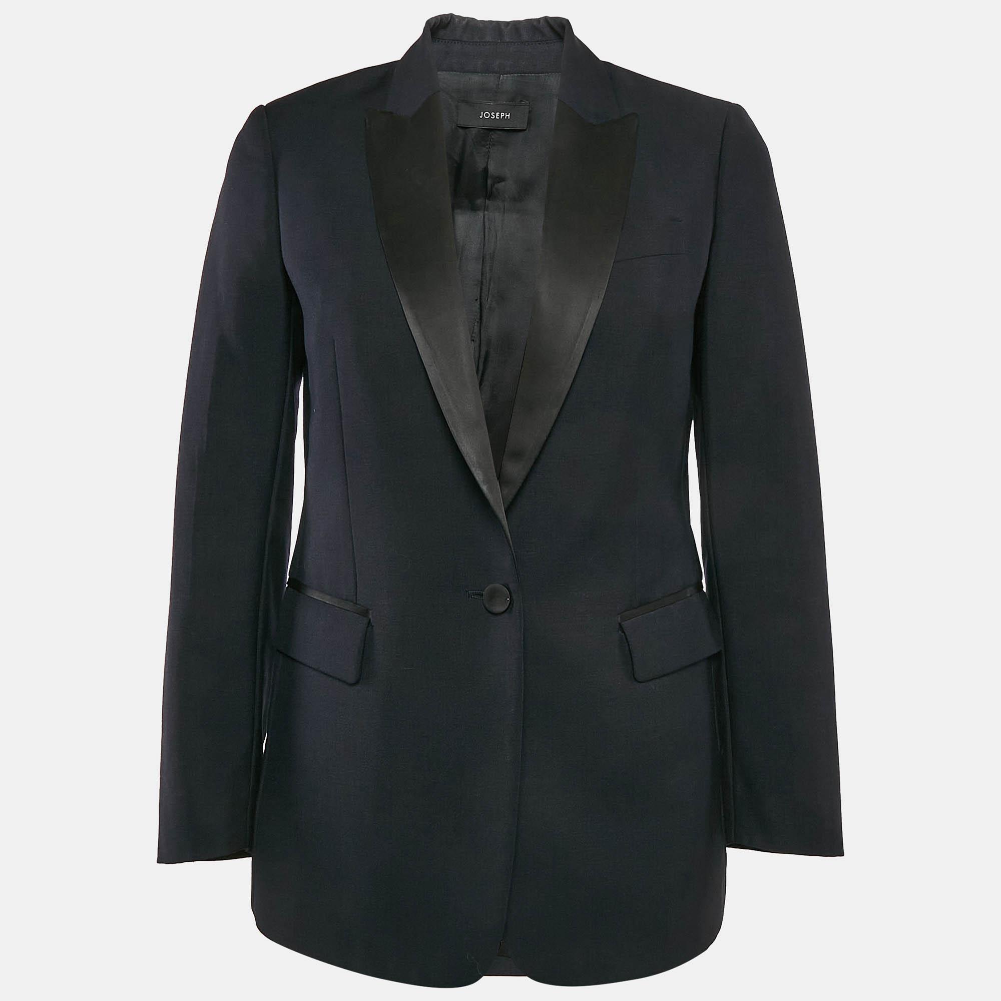 

Joseph Navy Blue Single Breasted Hampsted Tuxedo Blazer S