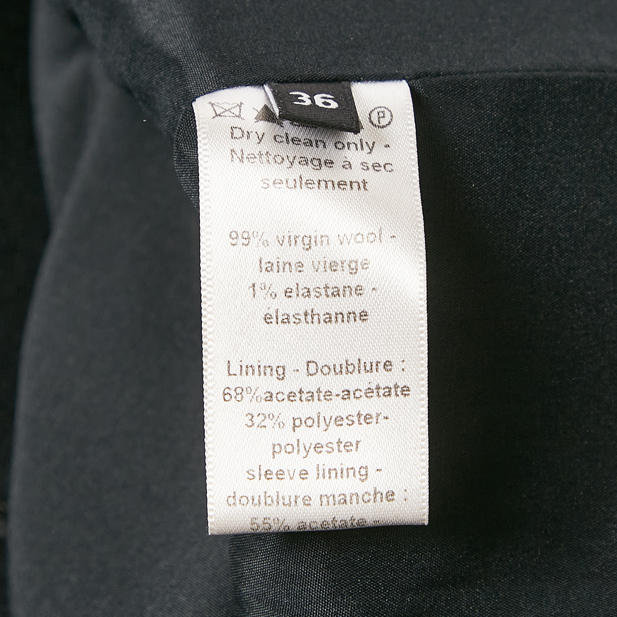 Joseph Black Wool Single Breasted Blazer S 