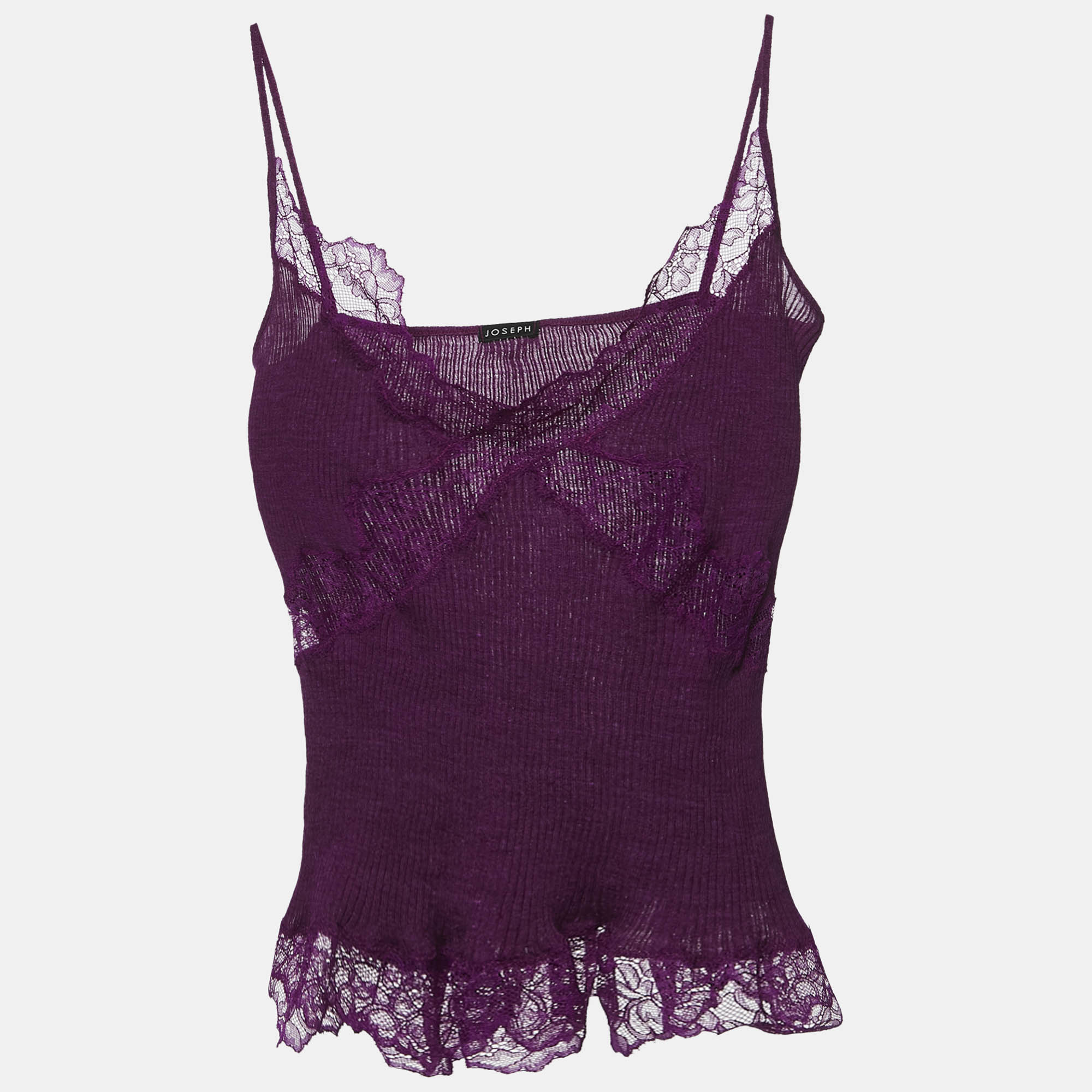 

Joseph Purple Wool Blend Knit Camisole