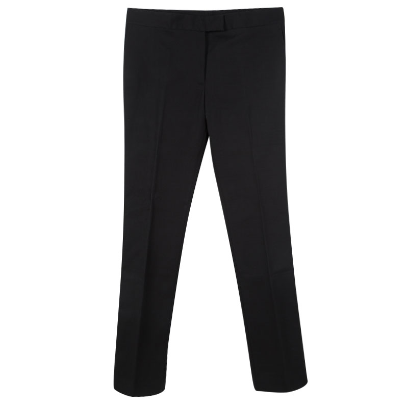 Pre Owned Joseph Black Stretch Gabardine Finley Regular Fit Trousers M