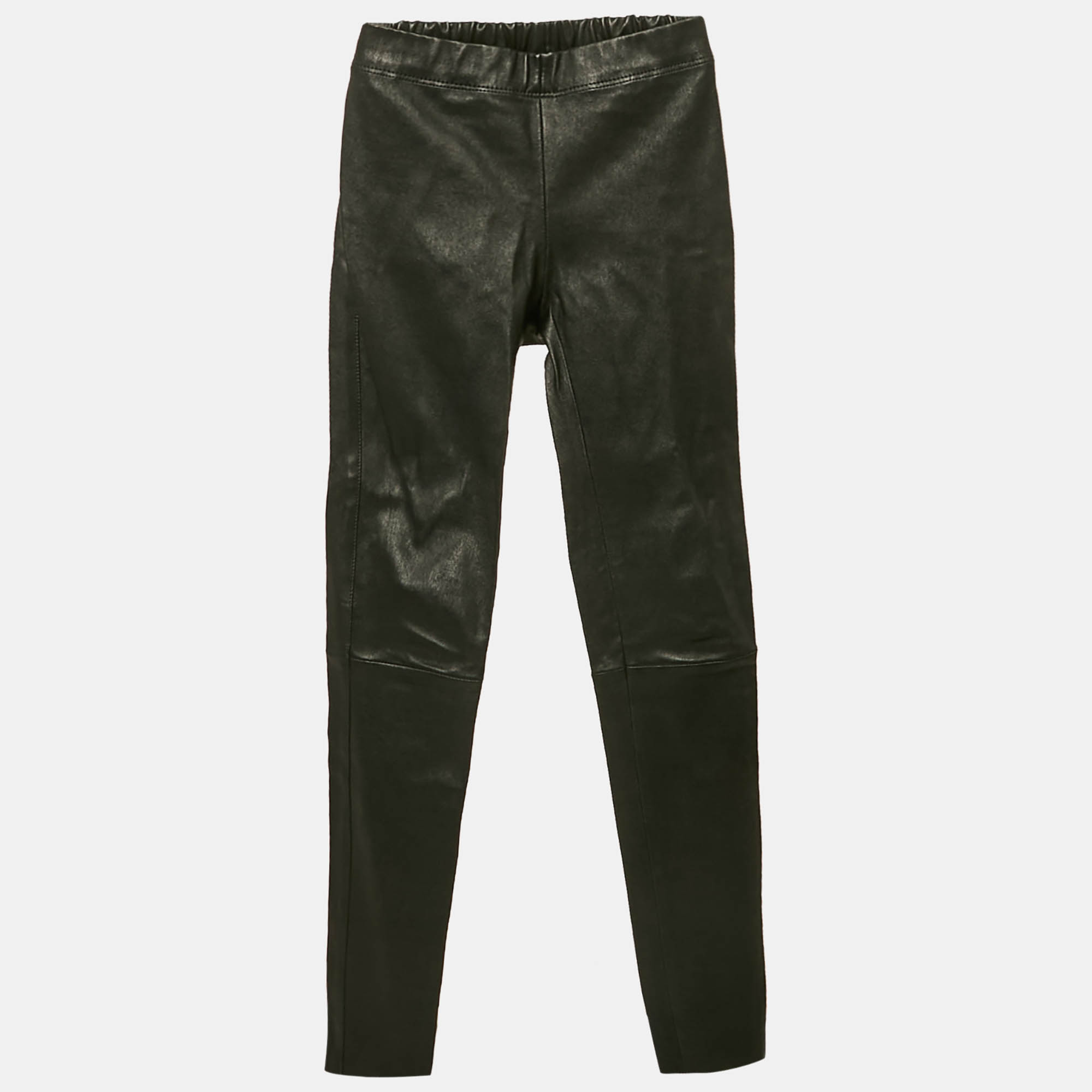 

Joseph Black Leather Skinny Pants S