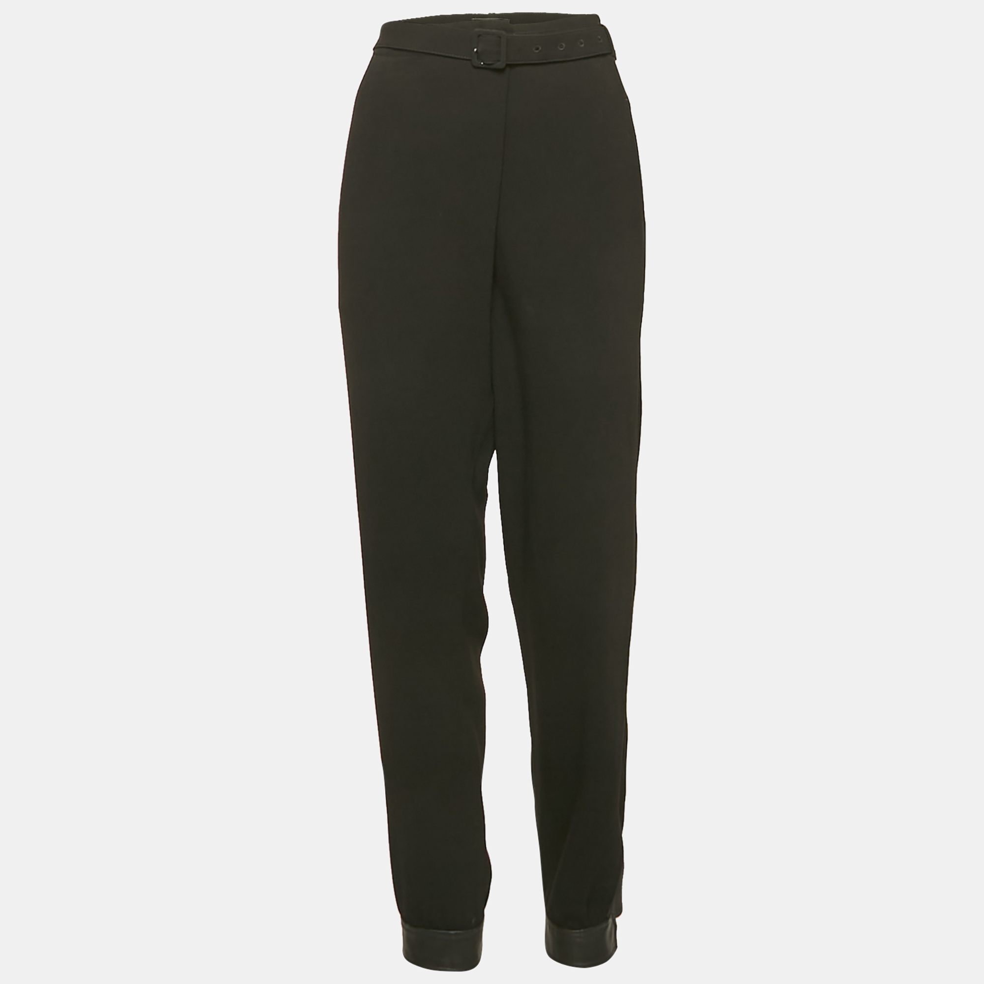 

Joseph Black Crepe Belted Trousers M