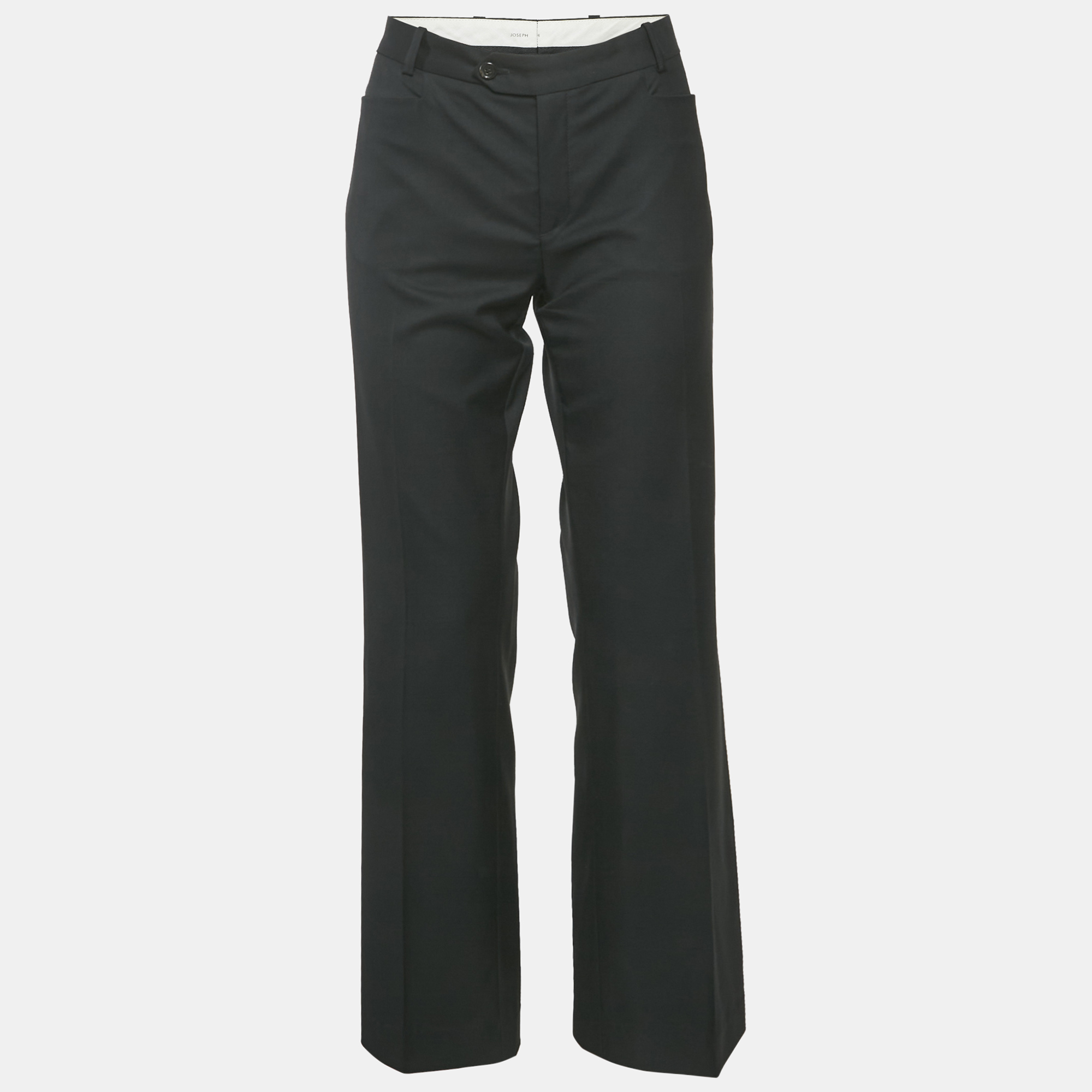 

Joseph Black Wool Wide Leg Rocket Super 100 Trousers M