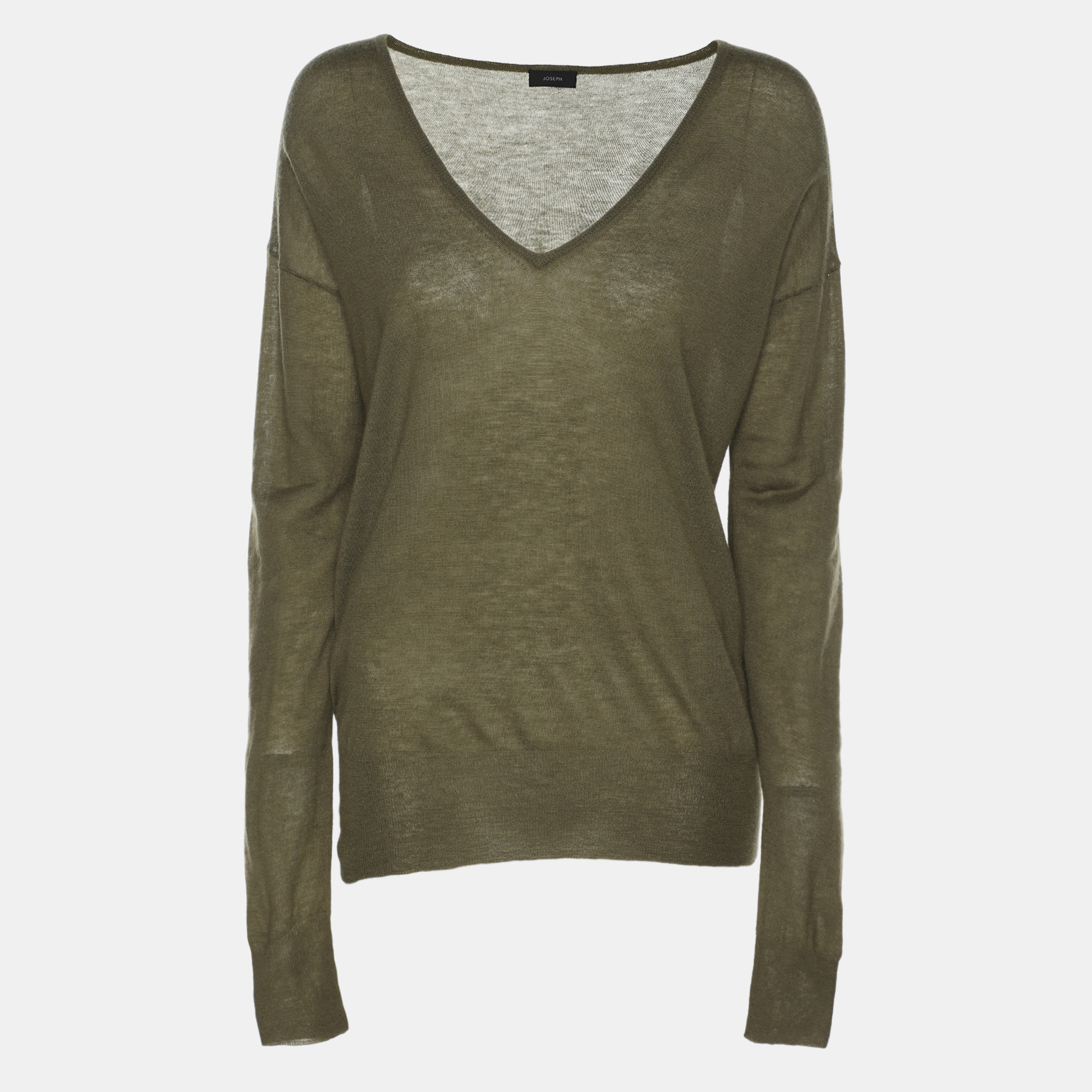 

Joseph Olive Green Cashmere Knit Sweater M