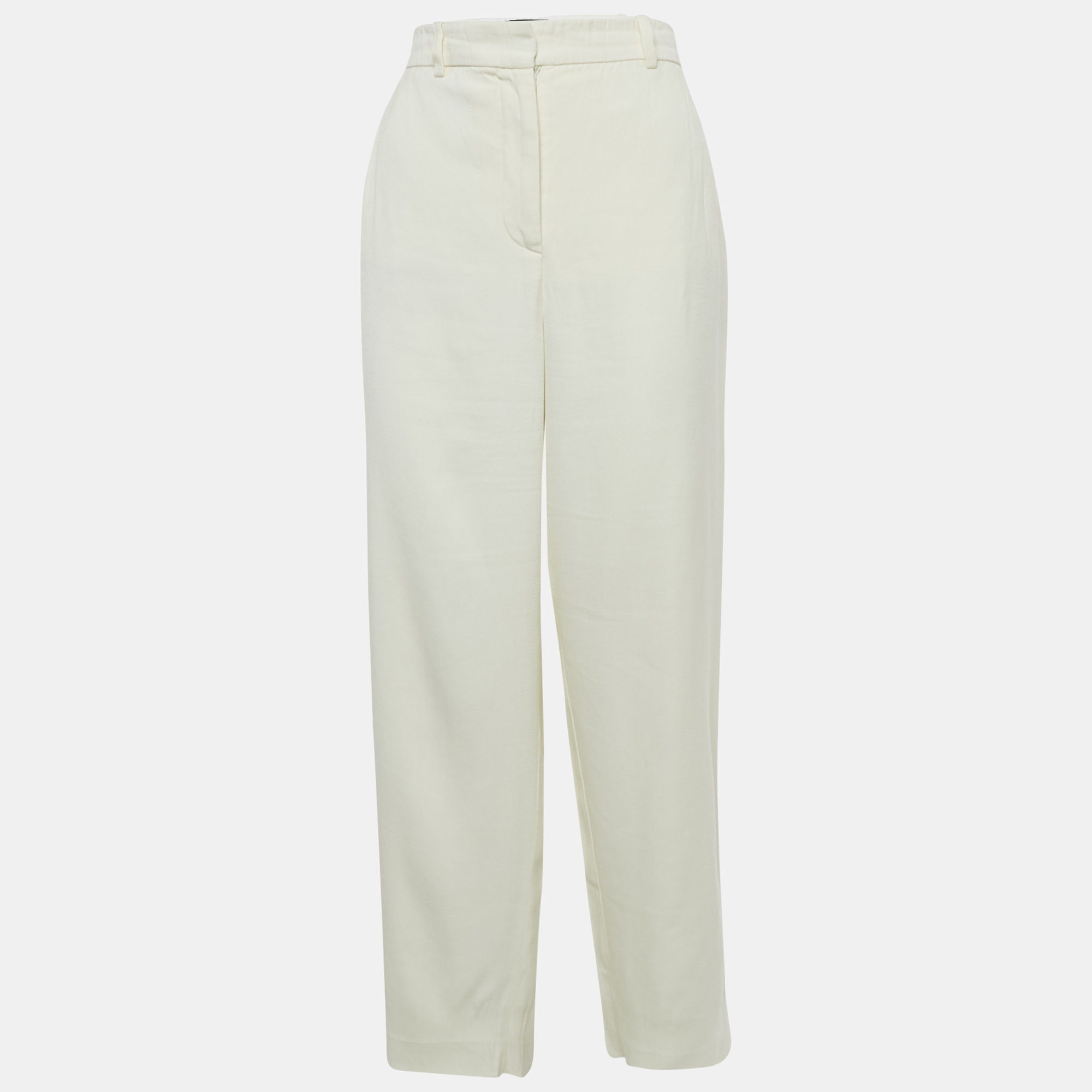 

Joseph Off-White Crepe Linen Trousers M