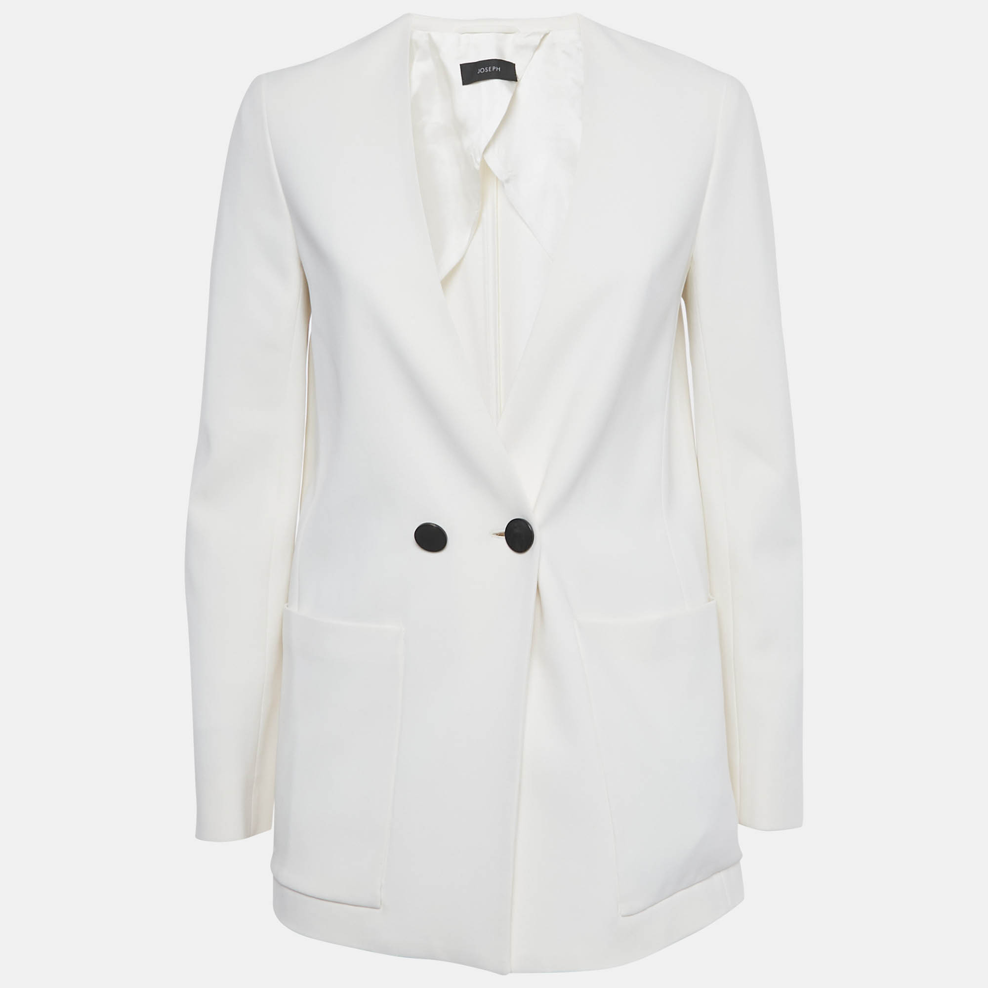 

Joseph White Crepe Double Breasted Lambert Blazer S