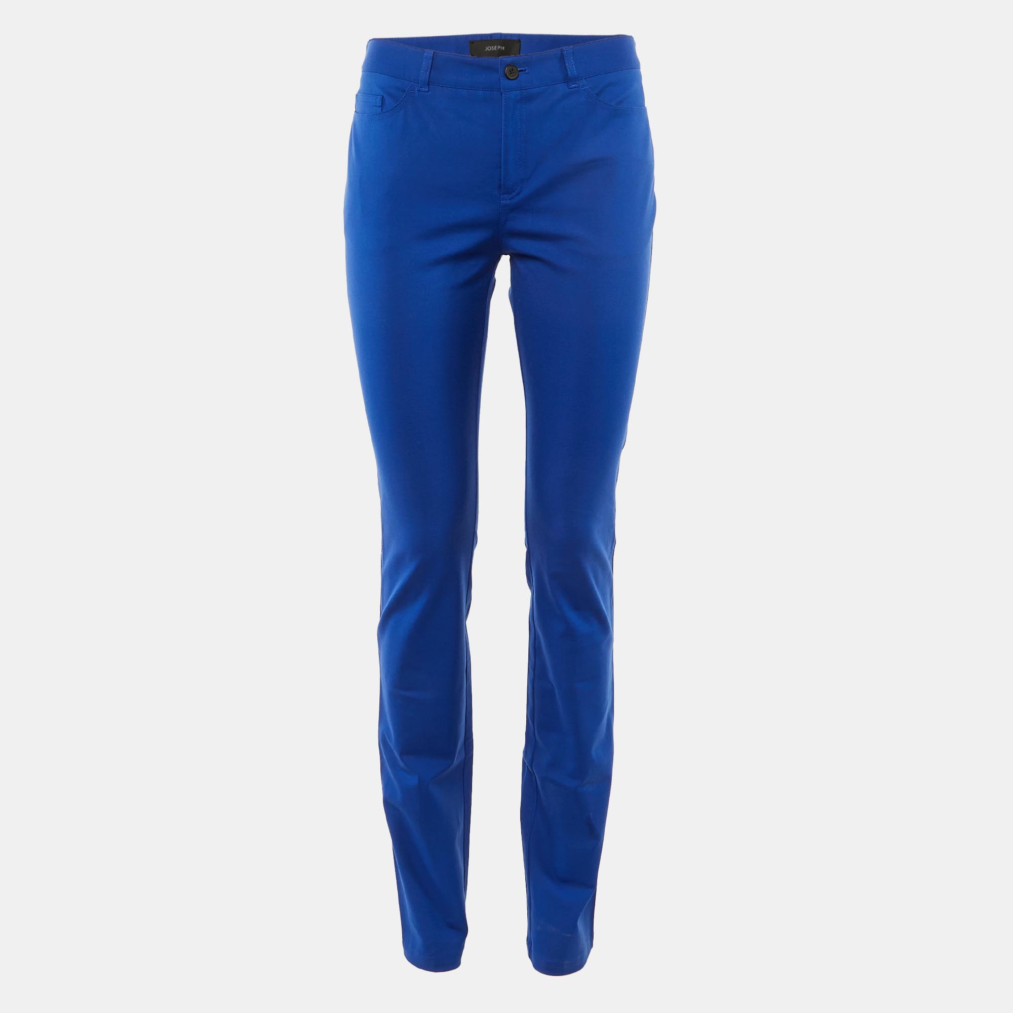 

Joseph Blue Cotton Blend Slim Fit Trousers M