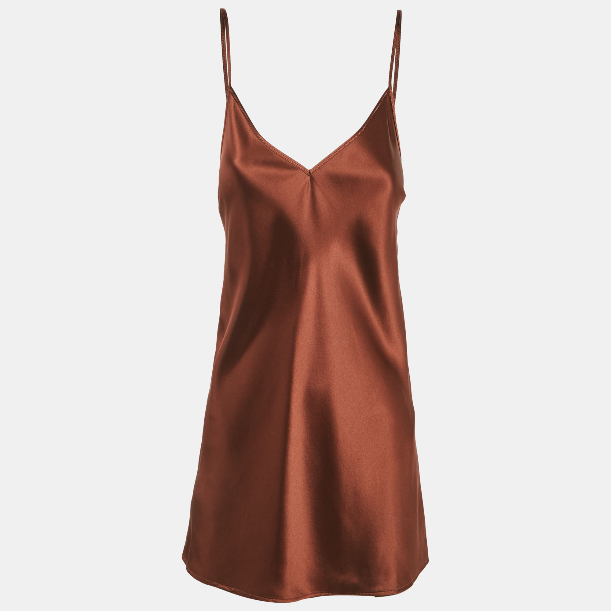 

Joseph Brown Silk Satin Clea Cami Top S