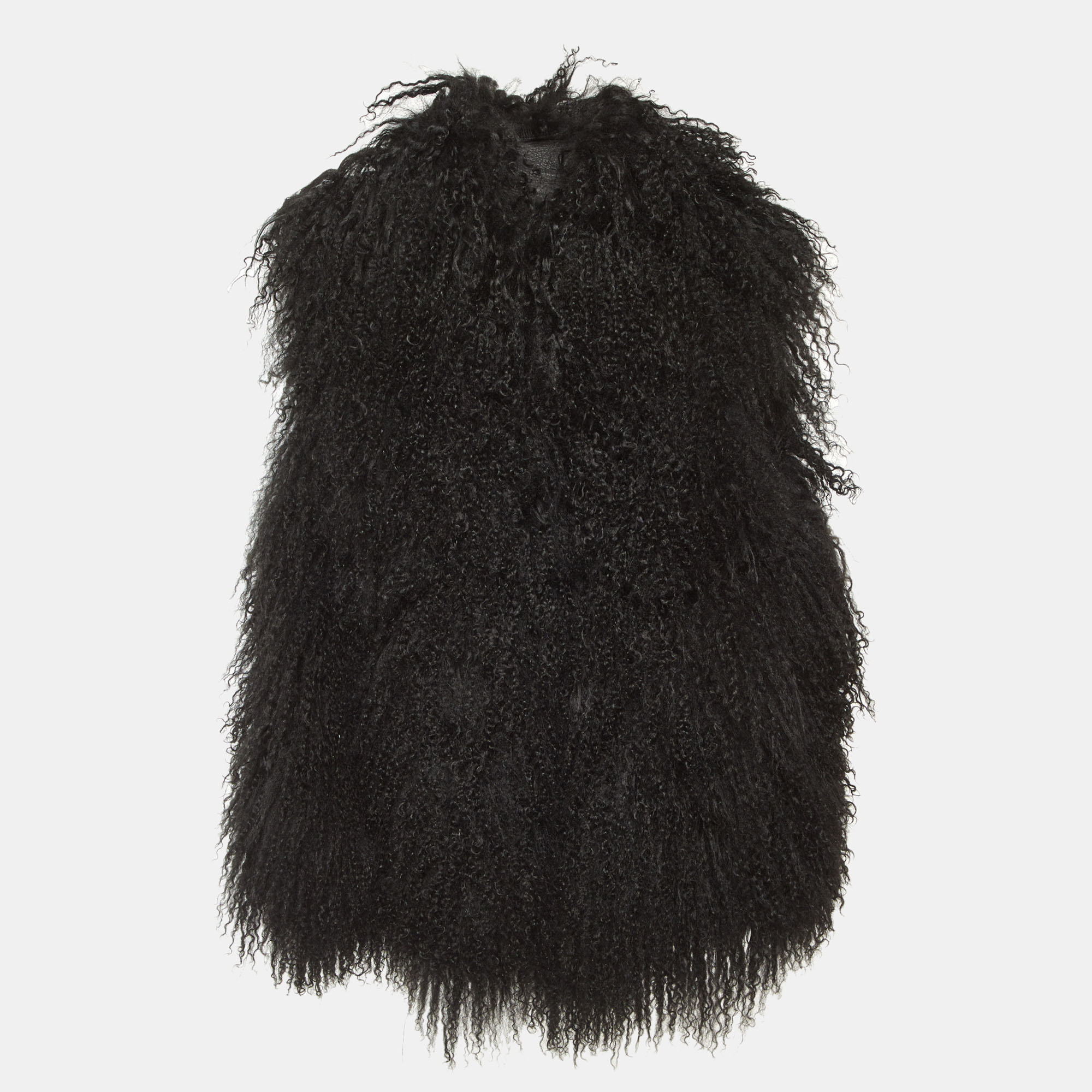 

Joseph Black Mongolian Fur Lucy Vest Jacket S