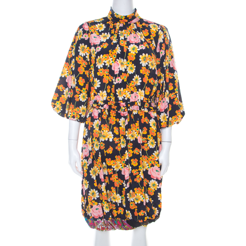 

Joseph Field Owen Floral Silk Dress S, Multicolor