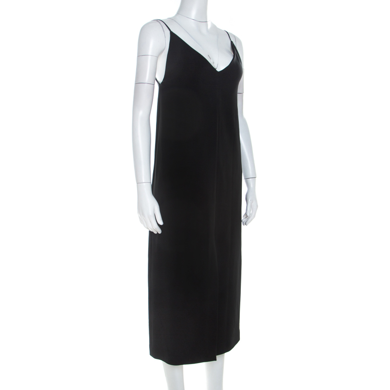 

Joseph Black Stretch Crepe Fifi Camisole Midi Dress