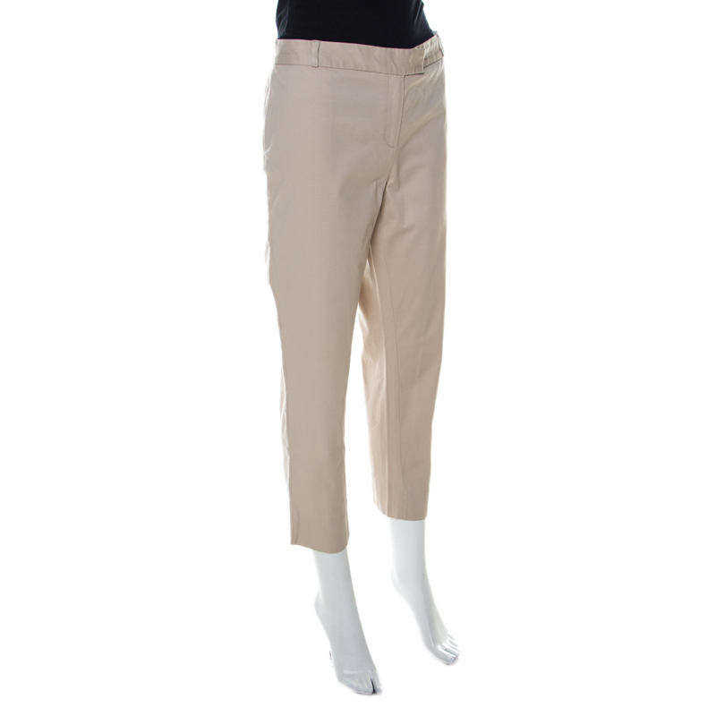 

Joseph Beige Stretch Cotton Twill Tailored Finley Trousers