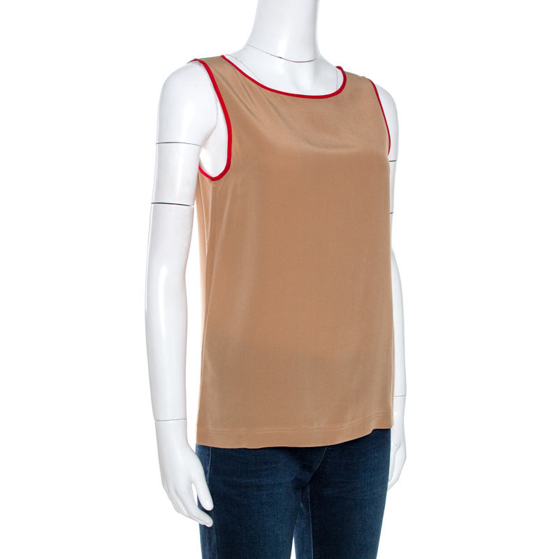 

Joseph Beige Silk New Debs Sleeveless Top