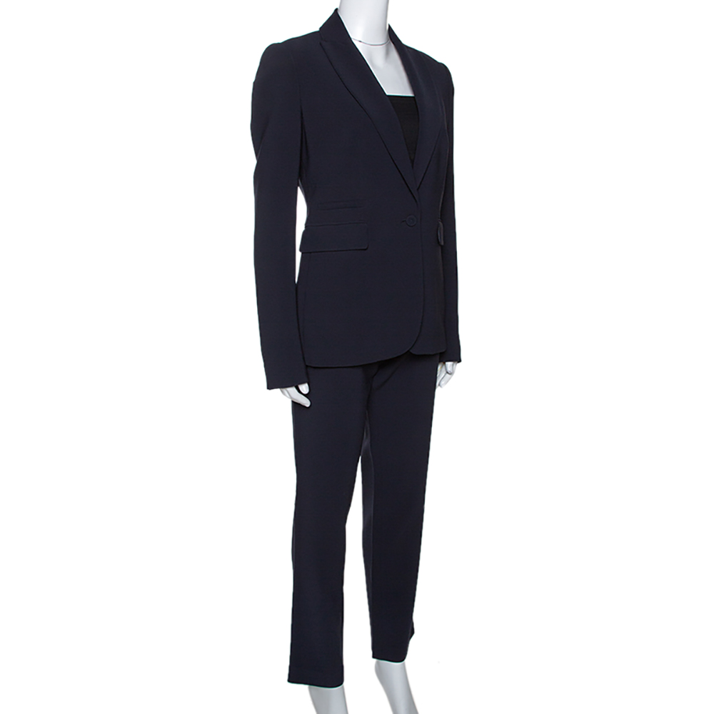 

Joseph Navy Blue Stretch Crepe Earl/Ben Pant Suit