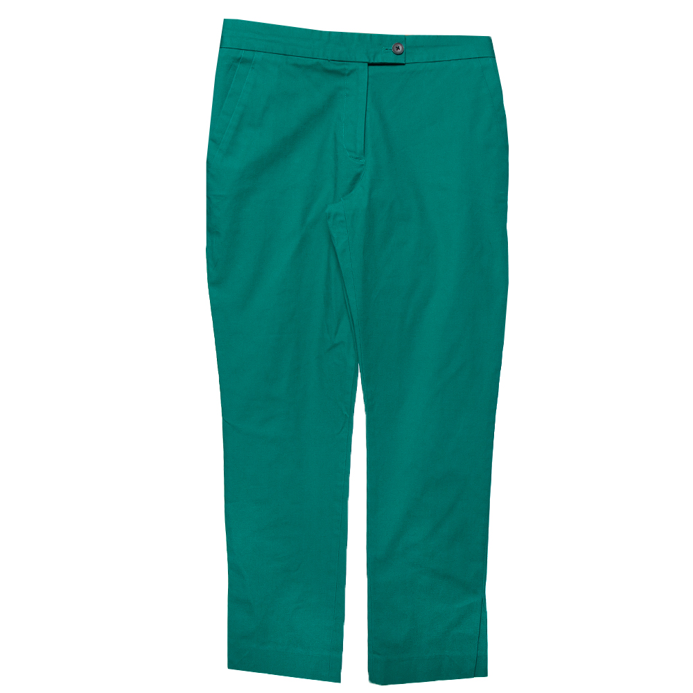 Pre-owned Joseph Green Stretch Cotton Cropped Quentin Pants S