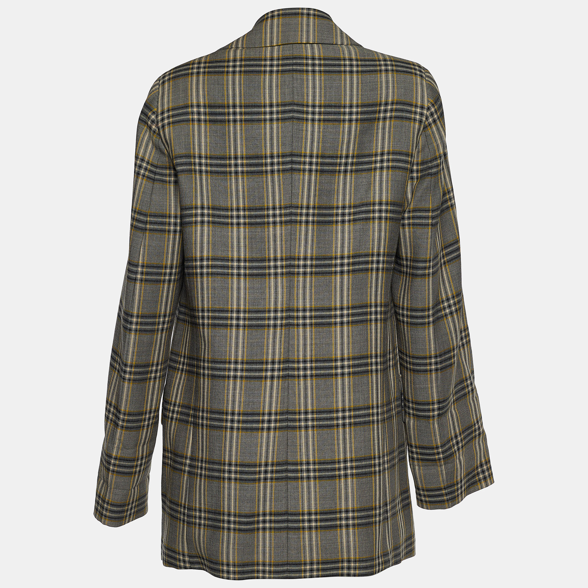 

Joseph Grey Gemina Checked Wool Single Breasted Blazer