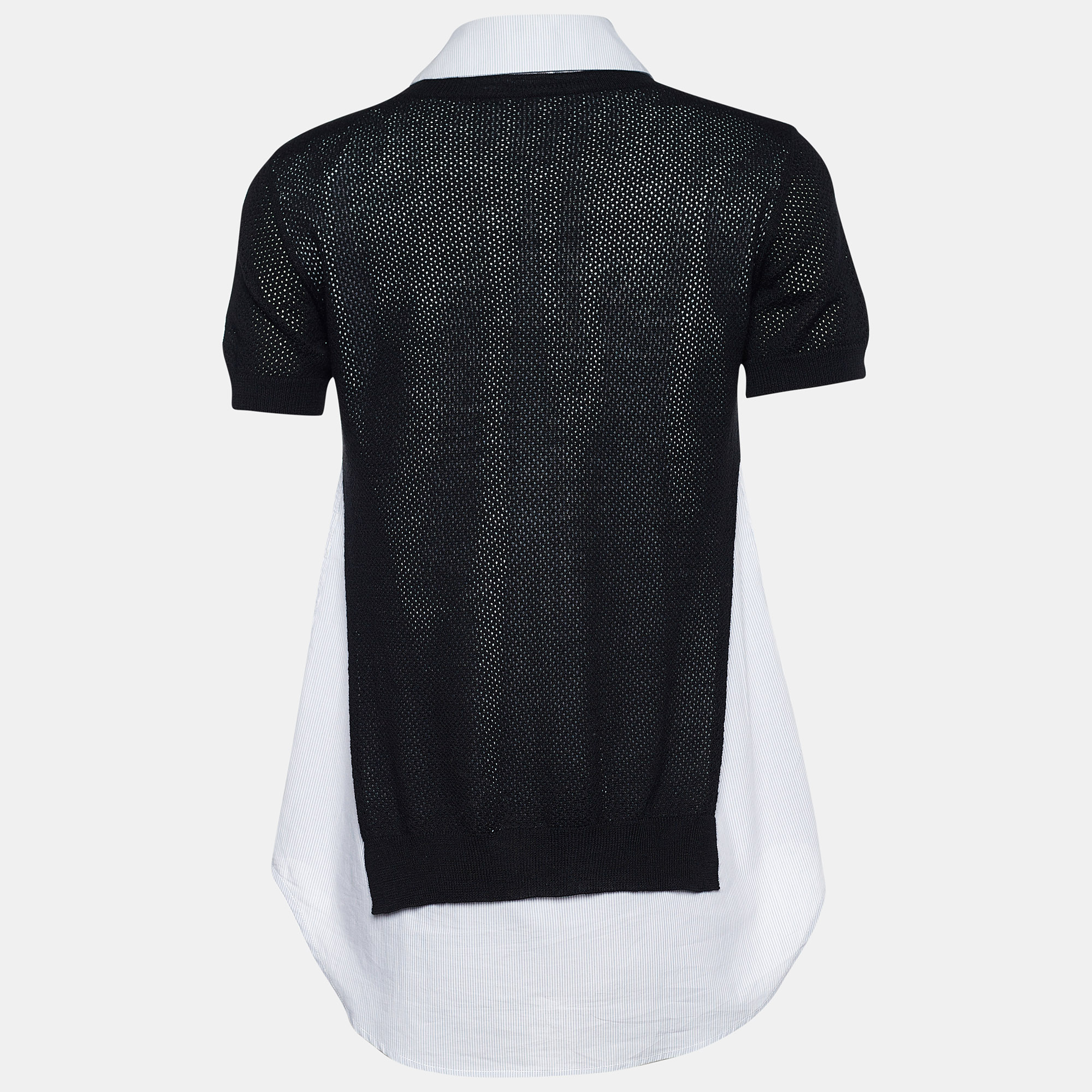 

Joseph White/Black Wool Two Pieces Short Sleeve Top