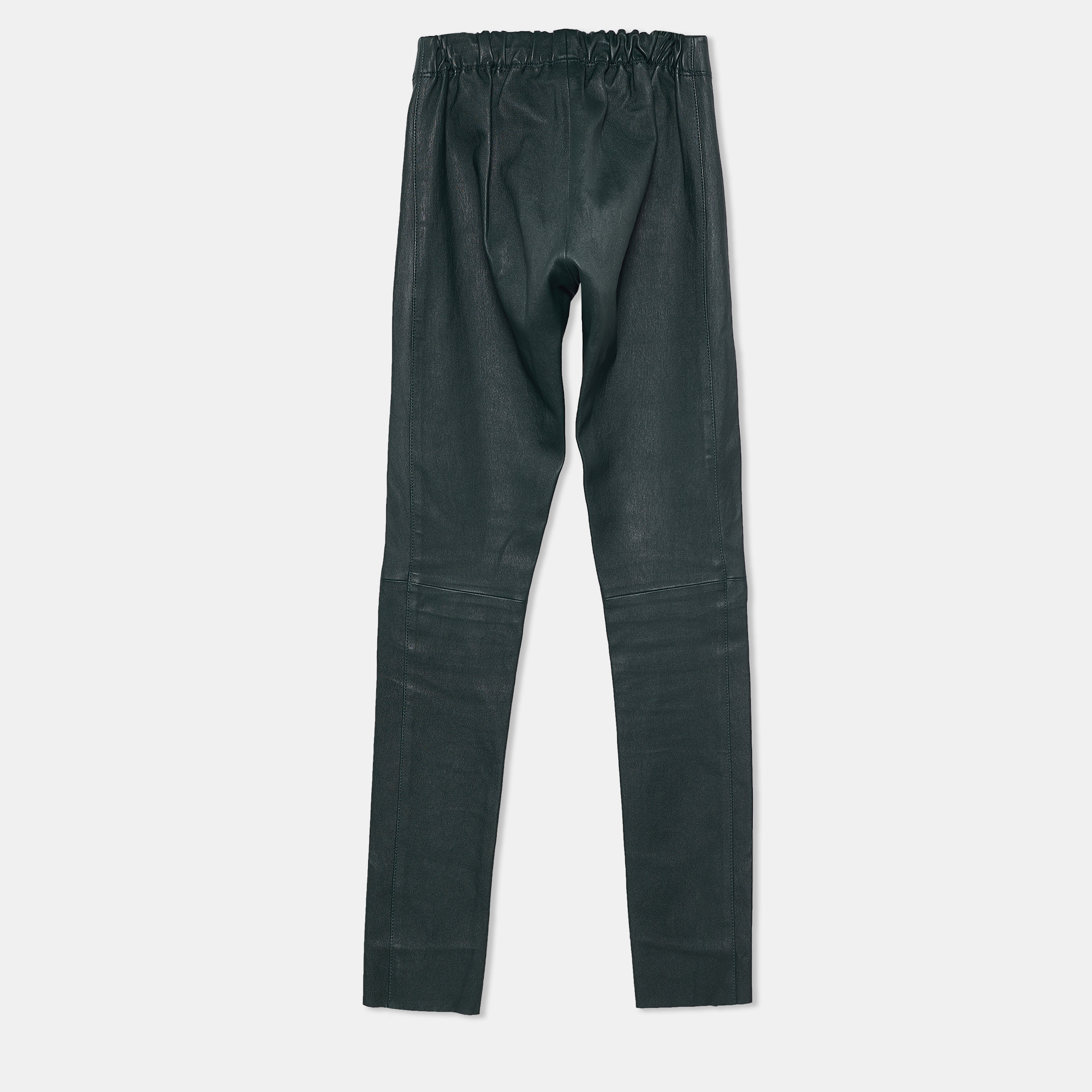 

Joseph Dark Green Leather Skinny Leggings
