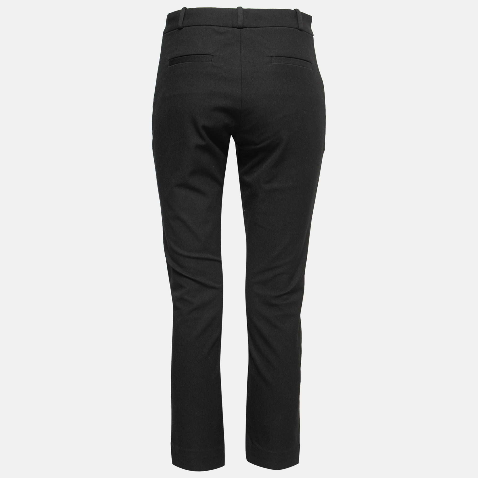 

Joseph Black Cotton Twill Cropped Trousers