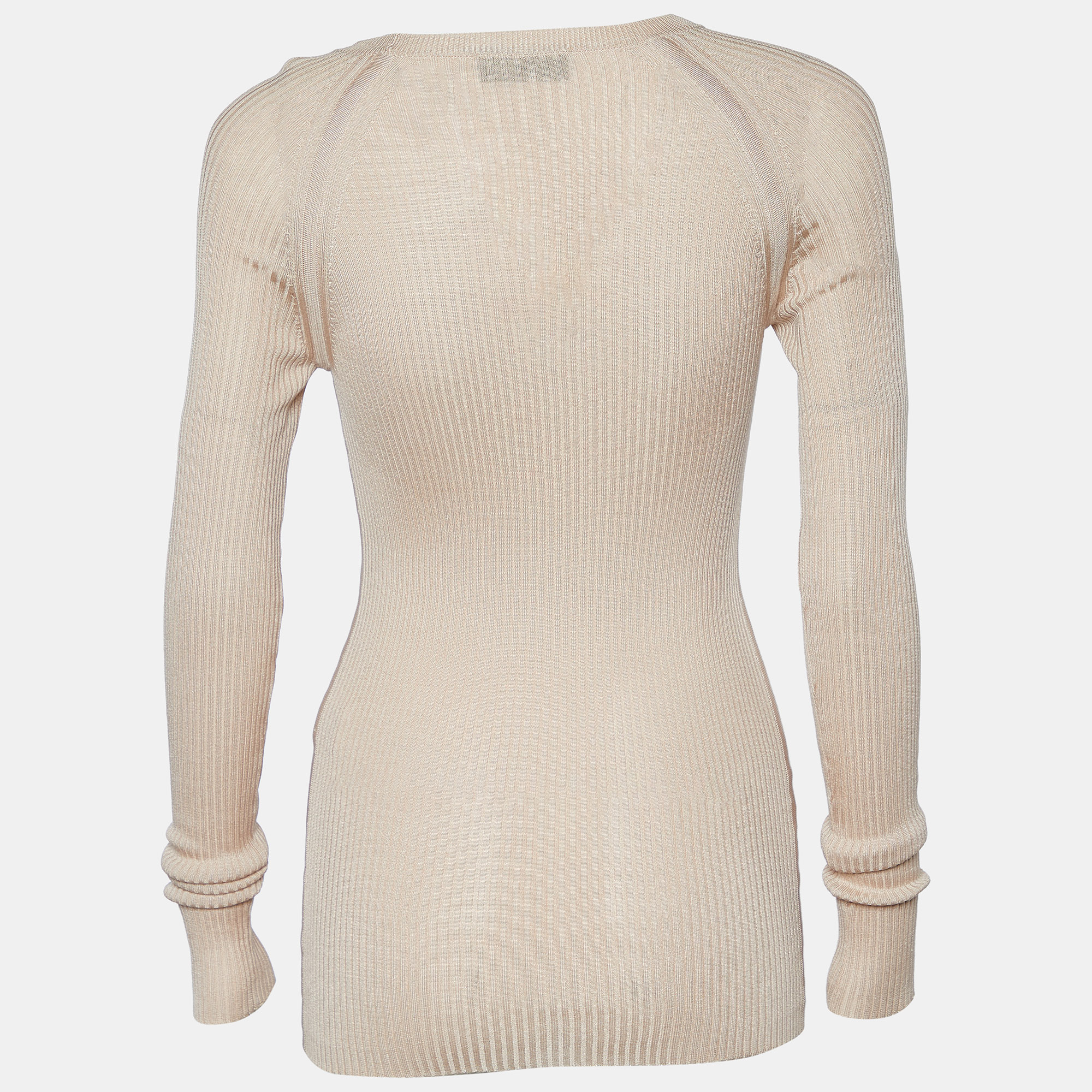 

Joseph Beige Silk Knit Long Sleeve Sweater