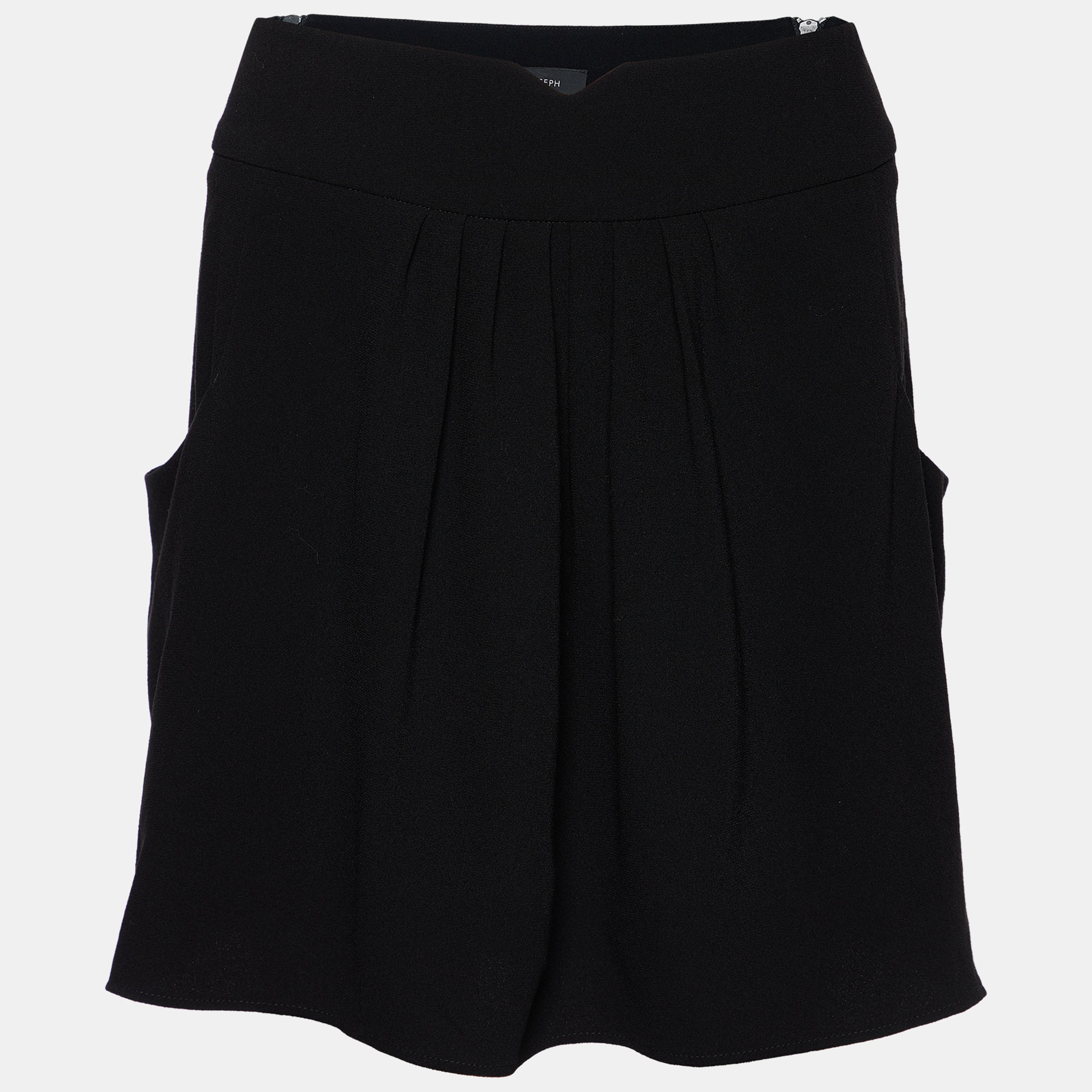 

Joseph Black Crepe Pleated Aceline Mini Skirt M